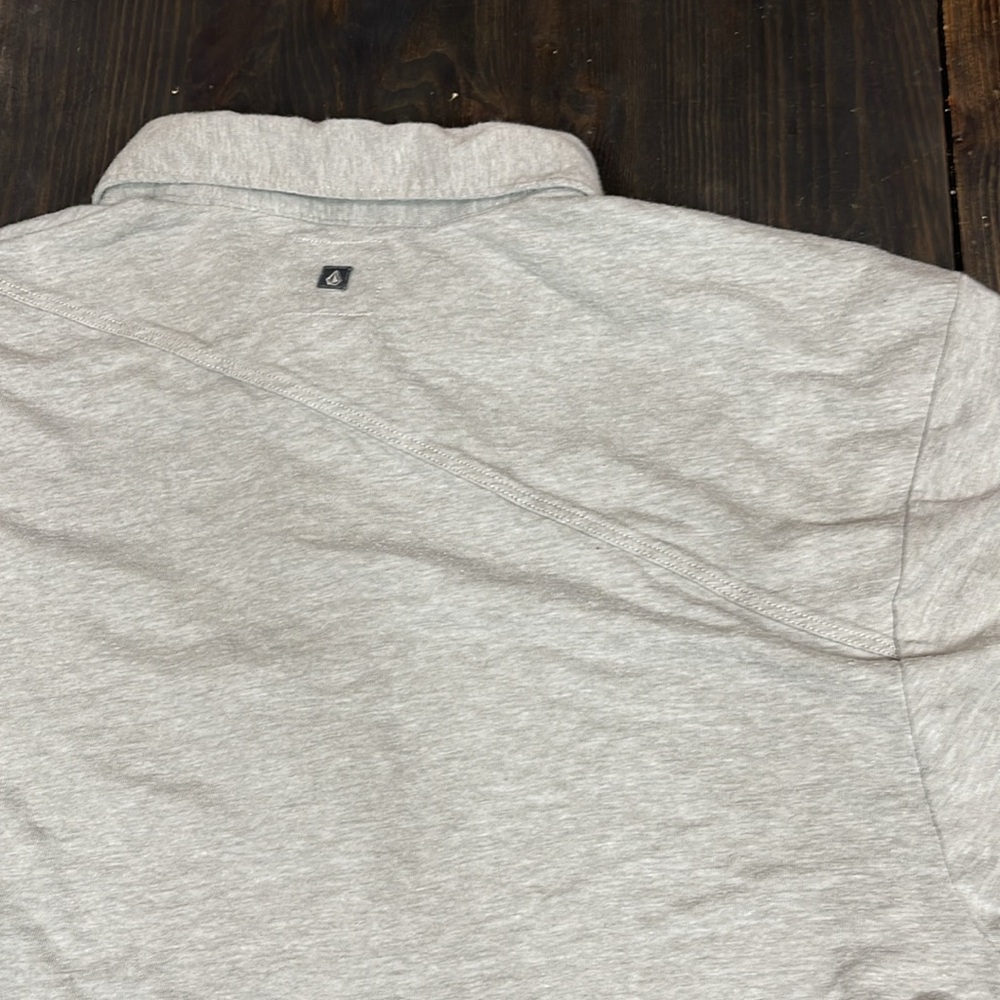 Volcom 3 button Polo men’s medium Heather gray - Picture 3 of 7